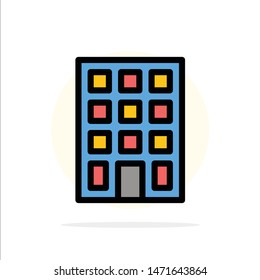 Building, Buildings, Construction Abstract Circle Background Flat color Icon