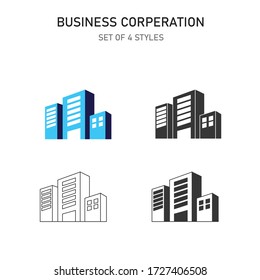 building business corporation vector icon business center