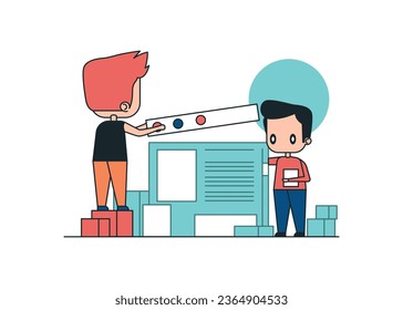 Creación de una ilustración plana empresarial