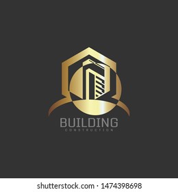 Building business logo stock vector inspiration design