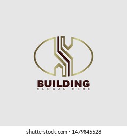 Building business logo stock vector inspiration design