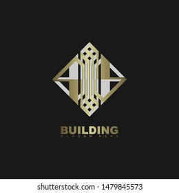 Building business logo stock vector inspiration design