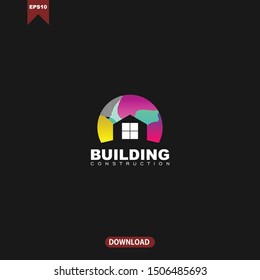 Building business logo stock vector inspiration design