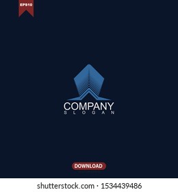 Building business logo stock vector inspiration design