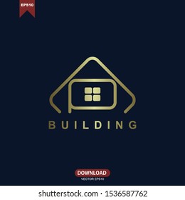Building business logo stock vector inspiration design