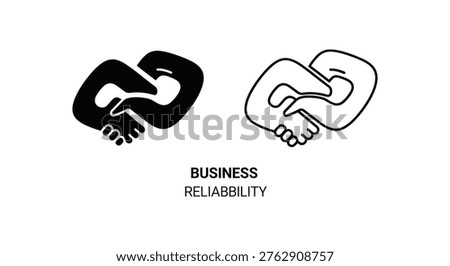 Building Business Reliability Trust with Strong Partnerships Vector