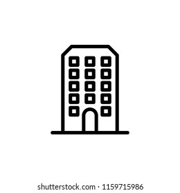 building bussines centre icon. Element of real estate sign for mobile concept and web apps icon. Thin line icon for website design and development, app development