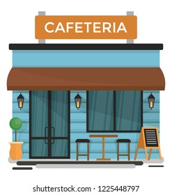 
Building of cafeteria illustration
