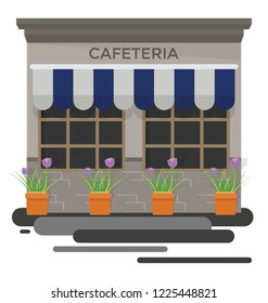 Building of cafeteria illustration