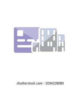 Building Card Logo Icon Design