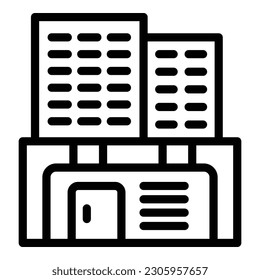 Building care icon outline vector. War bunker. Danger home