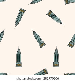 Building , cartoon seamless pattern background