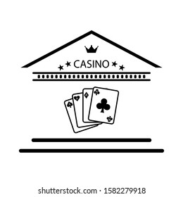 building casino logo icon four aces