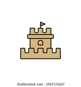 building, castle icon. Set of buildings illustration icons. Signs, symbols can be used for web, logo, mobile app, UI, UX