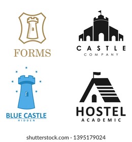 Building Castle Logo Template Design