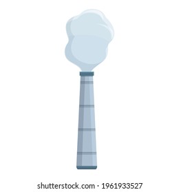 Icono de la chimenea. Caricatura de la construcción icono del vector de chimenea para el diseño web aislado en fondo blanco