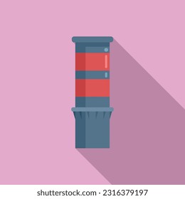 Building chimney icon flat vector. Factory house. Stack industrial