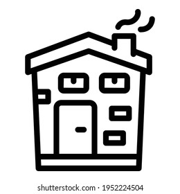 Building chimney icon. Outline Building chimney vector icon for web design isolated on white background
