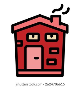 Icono de la chimenea de la construcción. Icono de Vector de chimenea de construcción de contorno para Diseño web aislado sobre fondo blanco