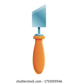 Building chisel icon. Cartoon of building chisel vector icon for web design isolated on white background