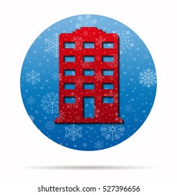 building christmas icon in circle
