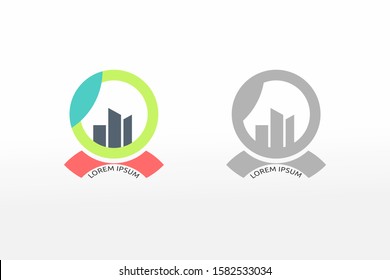 building in a circle concept logo. the biggest group city company.