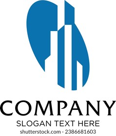 building circle vector logo design