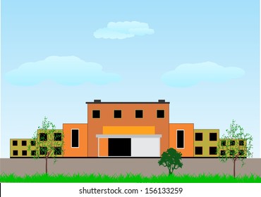 Building in the city
