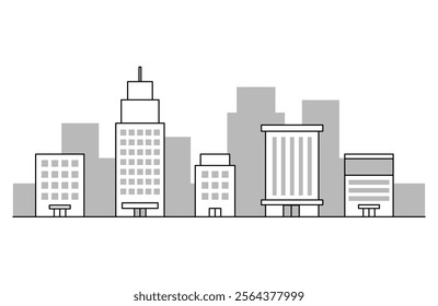 Building city background (dark color)