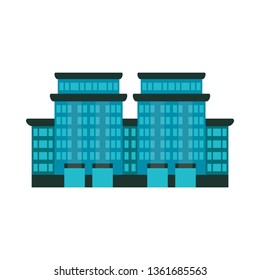 Building city business vector icon architecture office. Urban construction town exterior real estate. Skyline cityscape structure