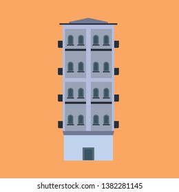 Building city business vector icon architecture office. Urban construction town exterior real estate. Skyline cityscape structure