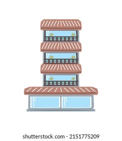 building city commerce icon isolated