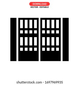 building city icon or logo isolated sign symbol vector illustration - high quality black style vector icons
