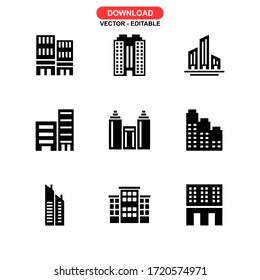 building city icon or logo isolated sign symbol vector illustration - Collection of high quality black style vector icons
