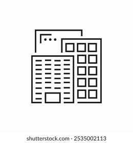 building city icon sign vector