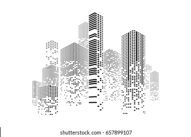 Building City Illustration Illustration Isolated On Stock Vector ...