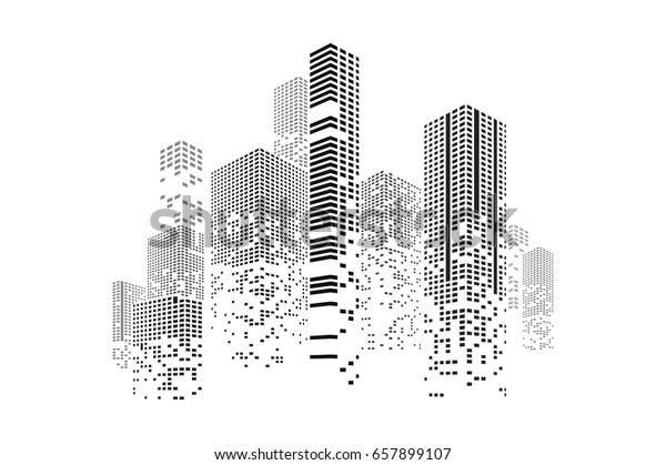 Building City Illustration Illustration Isolated On Stock Vector ...