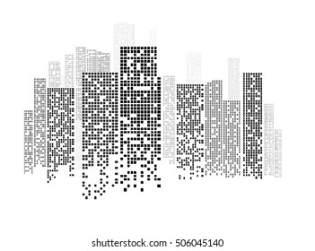 City Skyline Vector Illustration City Scene Stock Vector (Royalty Free ...