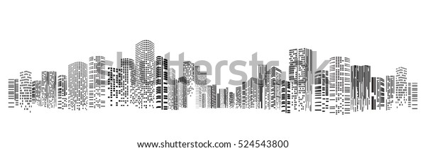  Building and City Illustration at night, City scene
on night time