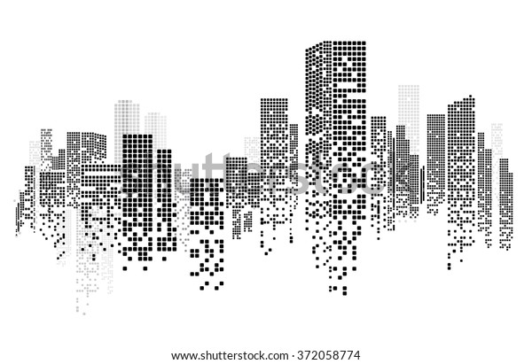 Building\
and City Illustration, City scene on night\
time