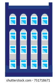 Building city isolated vector illustration
