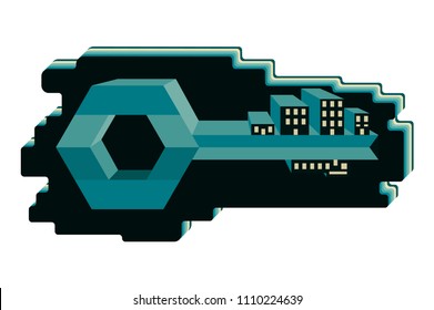 building city key architecture estatecity house town
