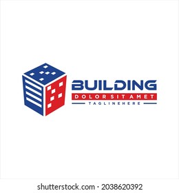 Building City Landmark Usa Business Logo Template Flat Architecture