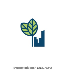 Building City Leaf Creative Abstract Business Logo
