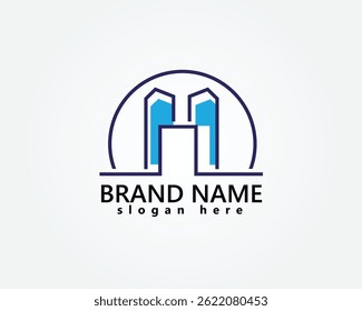 building , city logo, striped building, logo design inspiration