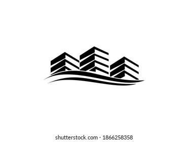 diseño vectorial del logo de la ciudad de construcción