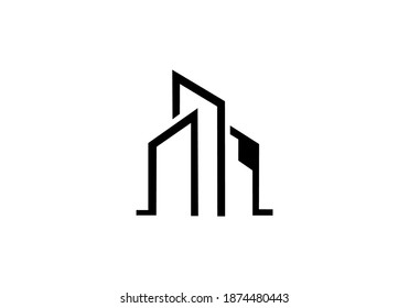 diseño vectorial del logo de la ciudad de construcción