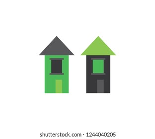 Building city vector house and real estate icon home
