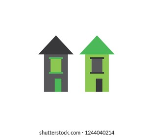 Building city vector house and real estate icon home