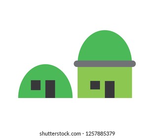 Building city vector house, real estate icon home and village